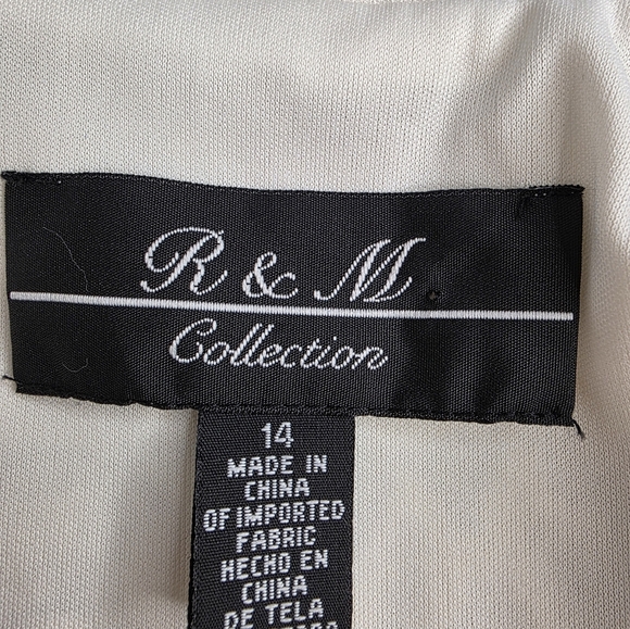 R&M Collection Lace Sequin Bolero Jacket Size 14 Vintage AT-1826 - Picture 6 of 8